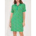 Robe courte La Fiancee Du Mekong Robe polo imprim&eacute;e fluide Ecovero ARUNA Vert