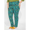 Pantalon La Fiancee Du Mekong Pantalon cigarette taille elastiqu&eacute;e coton NIMANE Vert