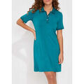 Robe courte La Fiancee Du Mekong Robe polo imprim&eacute;e fluide Ecovero ARUNA Bleu