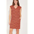 Robe courte La Fiancee Du Mekong Robe imprim&eacute;e coton avec poches YANA Orange Grenoble