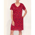 Robe courte La Fiancee Du Mekong Robe imprim&eacute;e courte coton bio JALA Rouge
