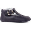 Baskets basses enfant Pisamonas Chaussures Salom&eacute; B&eacute;b&eacute; En Cuir Avec D&eacute;tail Perfor&eacute; Bleu