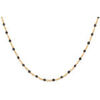 Collier Orusbijoux Collier Argent Dor&eacute; Et Pierres Naturelles Noires Long 59cm Dor&eacute;