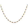 Collier Orusbijoux Collier Argent Dor&eacute; Et Pierres Naturelles Noires Long 59cm Dor&eacute;
