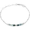 Bracelets Orusbijoux Bracelet Argent Rhodi&eacute; Pierres Pr&eacute;cieuses Saphir V&eacute;ritable Argent&eacute;