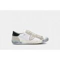 Baskets Philippe Model PRLU MA02 PARIS X-FOXY LAMINE BLANC ARGENT