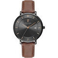 Hommes sur Grenoble : Montre Pierre Lannier Montre Homme INTI Noir Cuir Brun