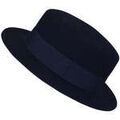 Chapeaux sur Grenoble : Chapeau Chapeau-Tendance Canotier feutre de laine CLEMENTINE T59