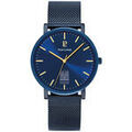 Hommes sur Grenoble : Montre Pierre Lannier Montre Homme COEUR BATTANT Bleu Acier milanais Bleu