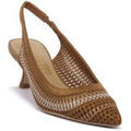 Chaussures &agrave; talons femme sur Grenoble : Chaussures escarpins Priv Lab VIRGINIA MACRAME CUOIO