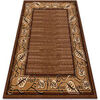 Tapis Rugsx BCF Tapis Morad FELIKS cadre, feuilles classique 240x340 cm Marron 240x340 cm. . Maison & D&eacute;co > Tapis.