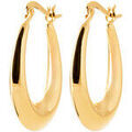 Boucles oreilles Brillaxis Cr&eacute;oles ovalis&eacute;es plaqu&eacute; or fil &eacute;pais Jaune Grenoble