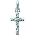 Collier Brillaxis Pendentif croix empierr&eacute;e OZ Blanc Grenoble