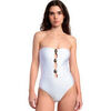 Maillots de bain Admas Maillot de bain une pi&egrave;ce bustier Croisiere Swim Blanc