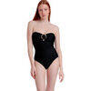 Maillots de bain Admas Maillot de bain une pi&egrave;ce bustier Desert Palm Noir