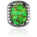Bague Orusbijoux Bague Turquoise Verte Indiana Argent Argent&eacute; Grenoble