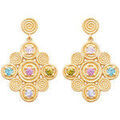 Boucles d'oreille sur Grenoble : Boucles oreilles Brillaxis Boucles d'oreilles spirale et oxydes multicolores