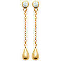 Boucles oreilles Brillaxis Boucles d'oreilles cha&icirc;nette et oxyde Jaune Grenoble