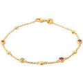 Bracelets Brillaxis Bracelet plaqu&eacute; or multicolore Jaune