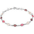 Bracelets sur Grenoble : Bracelets Brillaxis Bracelet argent et oxydes roses