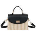 Sac a main Gallantry Sac Tiss&eacute; Naturel Noir