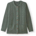 Gilets sur Grenoble : Gilet Daxon by - Cardigan maille torsad&eacute;e Vert