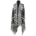 Veste Maje Poncho en laine gris Grenoble
