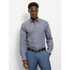 Chemise Olymp Chemise &agrave; motifs ajust&eacute;e marine en coton Bleu