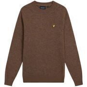 Pull Lyle & Scott KN2114V LAMBSWOOL BLEND-Y220 ESPRESSO