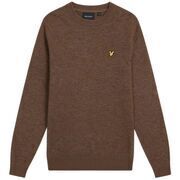 Pull Lyle & Scott KN2114V LAMBSWOOL BLEND-Y220 ESPRESSO