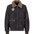 Vestes sur Grenoble : Blouson Alpha Industries B-15 Leather Custom - vintage brown