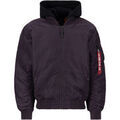 Blouson Alpha Industries MA-1 Zip Hood Back EMB - Plum