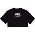 Tee-shirts sur Grenoble : T-shirt Alpha Industries Basic T-Shirt BL Cropped PP W - black
