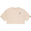 Tee-shirts sur Grenoble : T-shirt Alpha Industries Basic T-Shirt SL Cropped PP W - organic beige