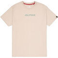 Tee-shirts sur Grenoble : T-shirt Alpha Industries Alpha Backprint Puff T-Shirt - organic beige