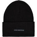 Bonnet Alpha Industries Rubber Logo Beanie - black
