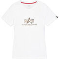 Tee-shirts sur Grenoble : T-shirt Alpha Industries Basic T-Shirt BL Mirror Leo W - white