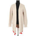Gilet Zadig & Voltaire Cardigan en laine &eacute;cru Beige Grenoble