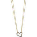 Colliers sur Grenoble : Collier Lotus Collier Style coeur empierr&eacute; acier dor&eacute; Jaune