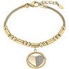 Bracelets Lotus Bracelet Style Coeur acier dor&eacute; Jaune