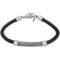 Bracelets Lotus Bracelet homme Style cuir noir et acier Grenoble