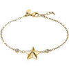 Bracelets Lotus Bracelet Style Etoile en relief acier dor&eacute; Jaune