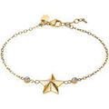 Bracelets Lotus Bracelet Style Etoile en relief acier dor&eacute; Jaune