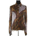 Chemises sur Grenoble : Chemise BOSS Chemise en soie marron