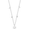 Collier Lotus Collier Style tr&egrave;fle en acier Blanc