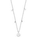 Collier Lotus Collier Style tr&egrave;fle en acier Blanc Grenoble