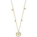 Collier Lotus Collier Style arbre de vie en acier dor&eacute; Jaune