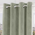 Linge de maison sur Grenoble : Rideaux, stores Soleil D'Ocre Velvet Vert 140x240 cm. . Maison & D&eacute;co > Rideaux, stores.