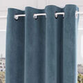 Linge de maison sur Grenoble : Rideaux, stores Soleil D'Ocre Velvet Bleu 140x240 cm. . Maison & D&eacute;co > Rideaux, stores.