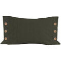 Linge de maison sur Grenoble : Coussins Soleil D'Ocre Lino Kaki 30x50 cm. . Maison & D&eacute;co > Coussins.